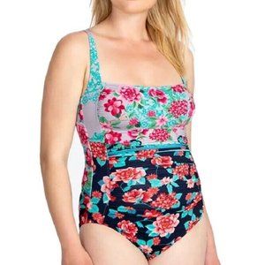 Johnny Was Japer Ruched One Piece Swimsuit - CSW2122-Y